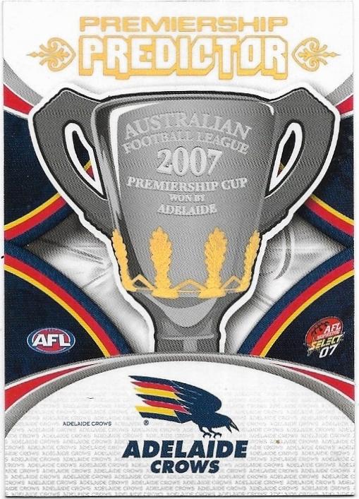 2007 Select Supreme Premiership Predictor (PC1) Adelaide