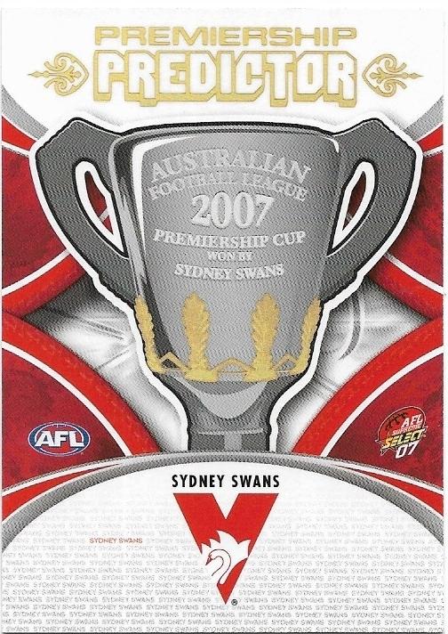2007 Select Supreme Premiership Predictor (PC14) Sydney