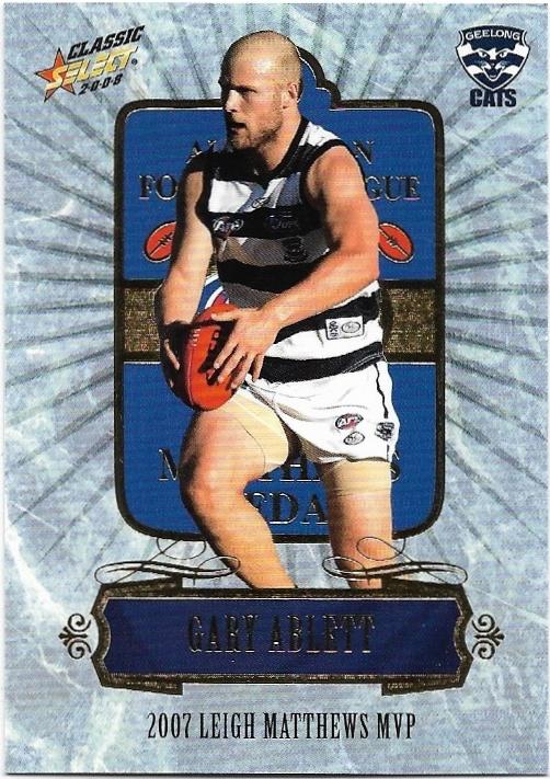 2008 Select Classic Medal Card (MC5) Gary Ablett Geelong
