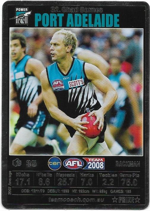 2008 Teamcoach Prize (32) Chad Cornes Port Adelaide