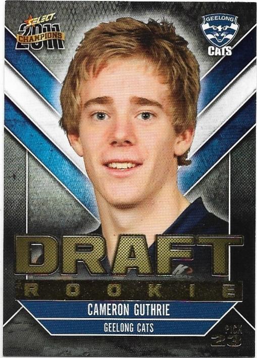 2011 Select Champions Draft Rookie (DR23) Cameron Guthrie Geelong