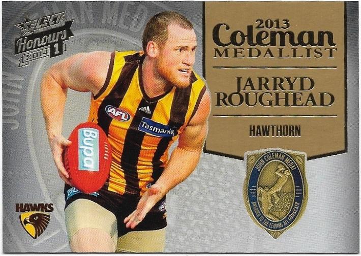 2014 Select Honours 1 Medal Card (MW2) Jarryd Roughead Hawthorn