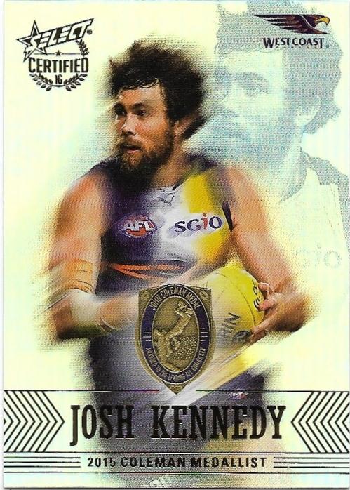 2016 Select Certified Medal Card (MW2) Josh Kennedy West Coast