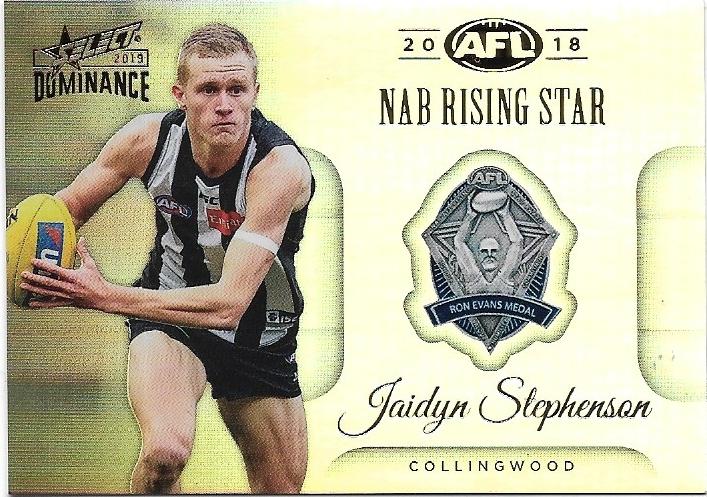 2019 Select Dominance Medal Card (MW4) Jaidyn Stephenson Collingwood