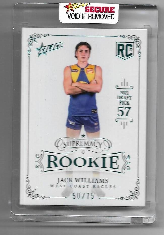 2022 Select Supremacy Rookie Blue (RPB57) Jack Williams West Coast 50/75