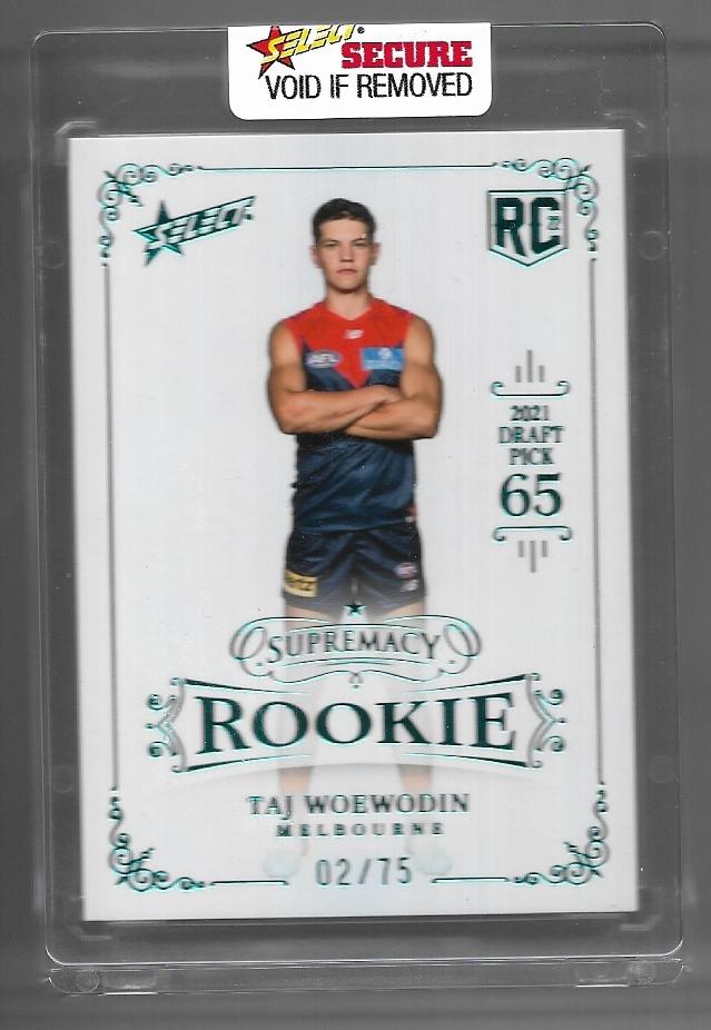 2022 Select Supremacy Rookie Blue (RPB65) Taj Woewodin Melbourne 02/75
