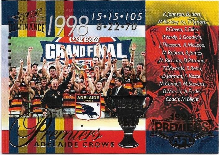 1998 Adelaide – 2020 Select Dominance (PC103) Premiership Commemorative 085/275