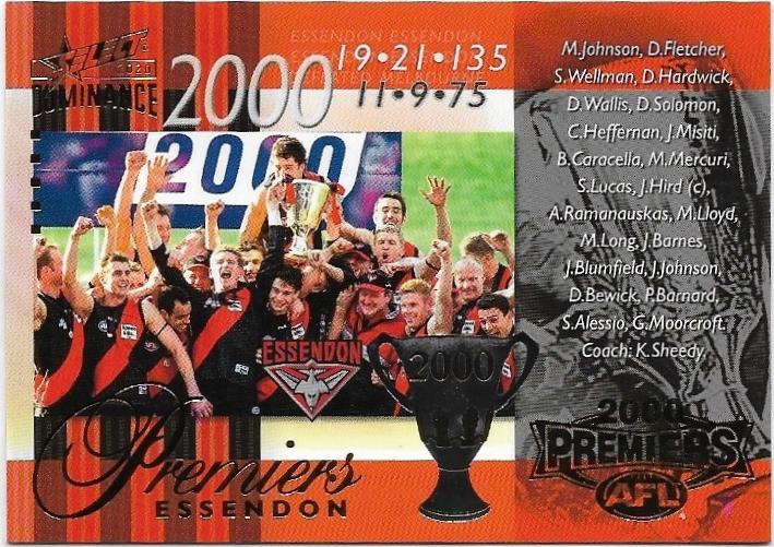 2000 Essendon – 2020 Select Dominance (PC106) Premiership Commemorative 124/275