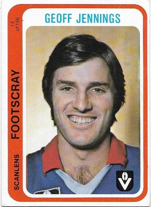 1979 Scanlens (13) Geoff Jennings Footscray