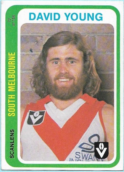 1979 Scanlens (72) David Young South Melbourne