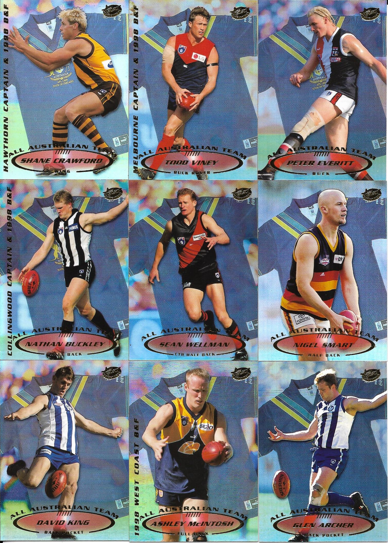 1999 Select Premiere All Australians FULL SET (22 Cards)