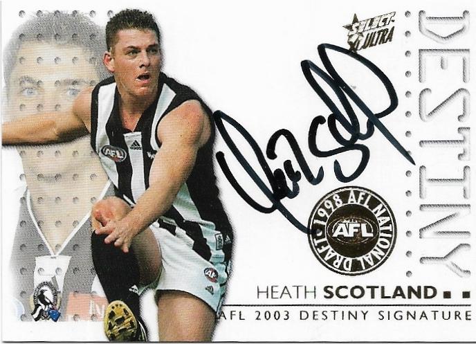 2003 Select XL Ultra Destiny Signatures (DS12) Heath Scotland Collingwood 410/428
