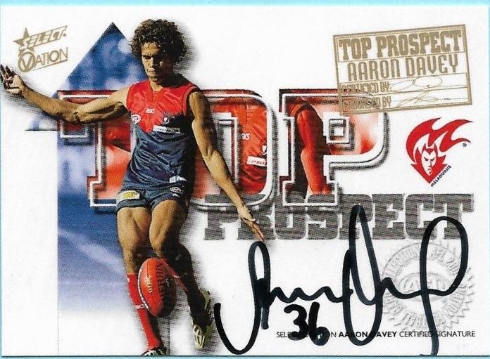 2004 Select Ovation Top Prospect Signatures (TP8) Adam Davey Melbourne #303