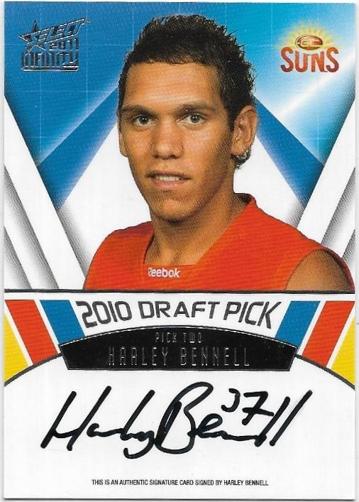 2011 Select Infinity Draft Pick Signature (DPS2) Harley Bennell Gold Coast 041/275