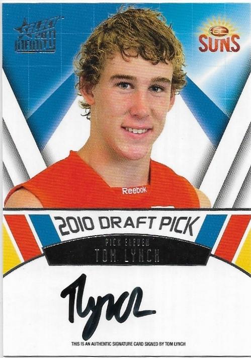2011 Select Infinity Draft Pick Signature (DPS11) Tom Lynch Gold Coast 029/275