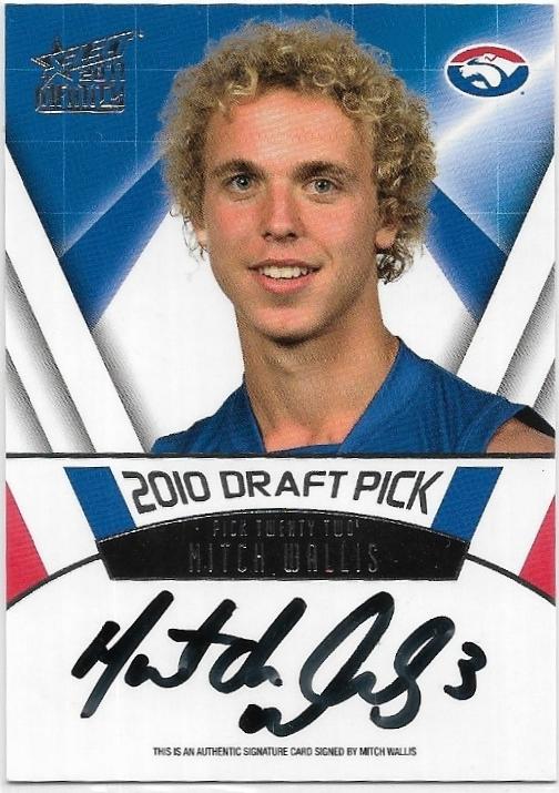 2011 Select Infinity Draft Pick Signature (DPS22) Mitch Wallis Western Bulldogs 264/275