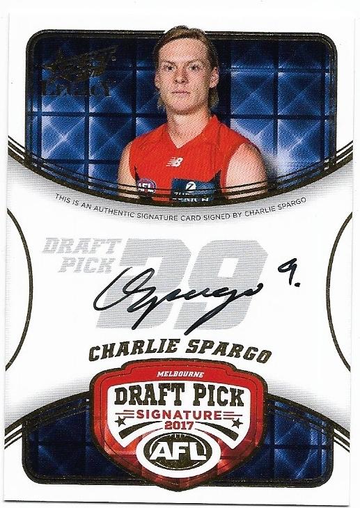2018 Select Legacy Draft Pick Signature (DPS11) Charlie Spargo Melbourne 029/180