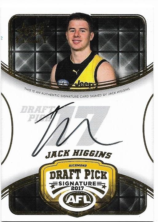 2018 Select Legacy Draft Pick Signature (DPS14) Jack Higgins Richmond 177/180