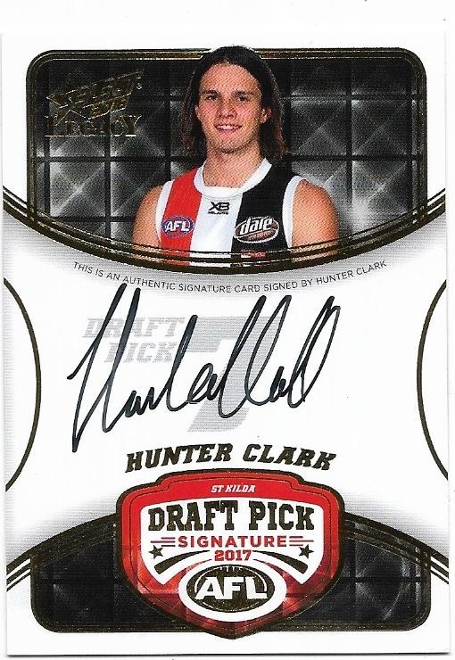 2018 Select Legacy Draft Pick Signature (DPS15) Hunter Clark St Kilda 105/180