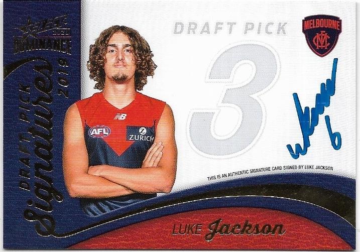 2020 Select Dominance Draft Pick Signature (DPS11) Luke Jackson Melbourne 166/175