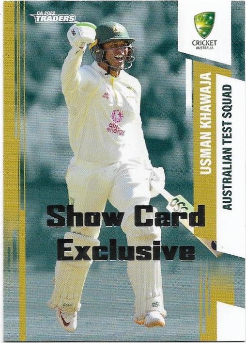 2022 / 23 CA Traders Show Card Exclusive (008) Usman Khawaja Australian Test Squad