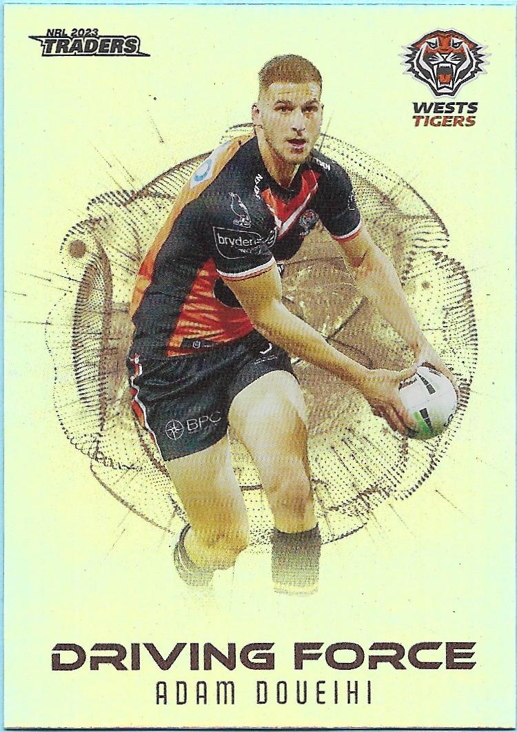 2023 Nrl Traders Titanium Driving Force (DF46) Adam Doueihi Wests Tigers