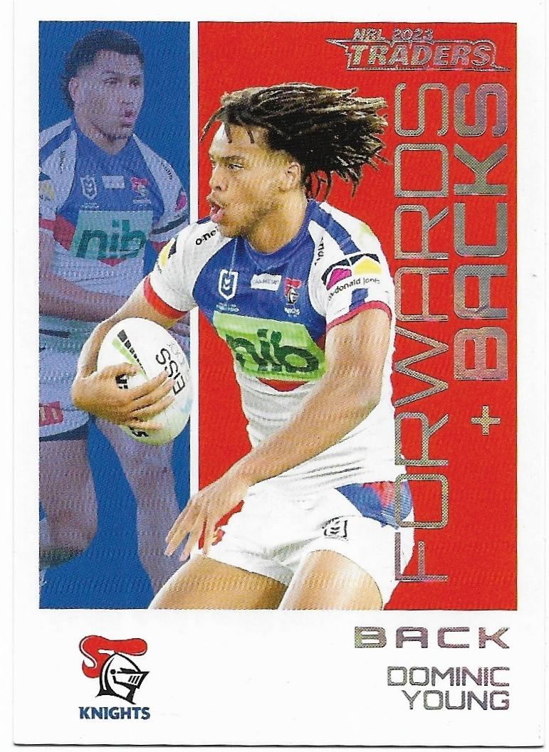2023 Nrl Traders Titanium Forwards & Backs Parallel (FBP16) Dominic Young Knights