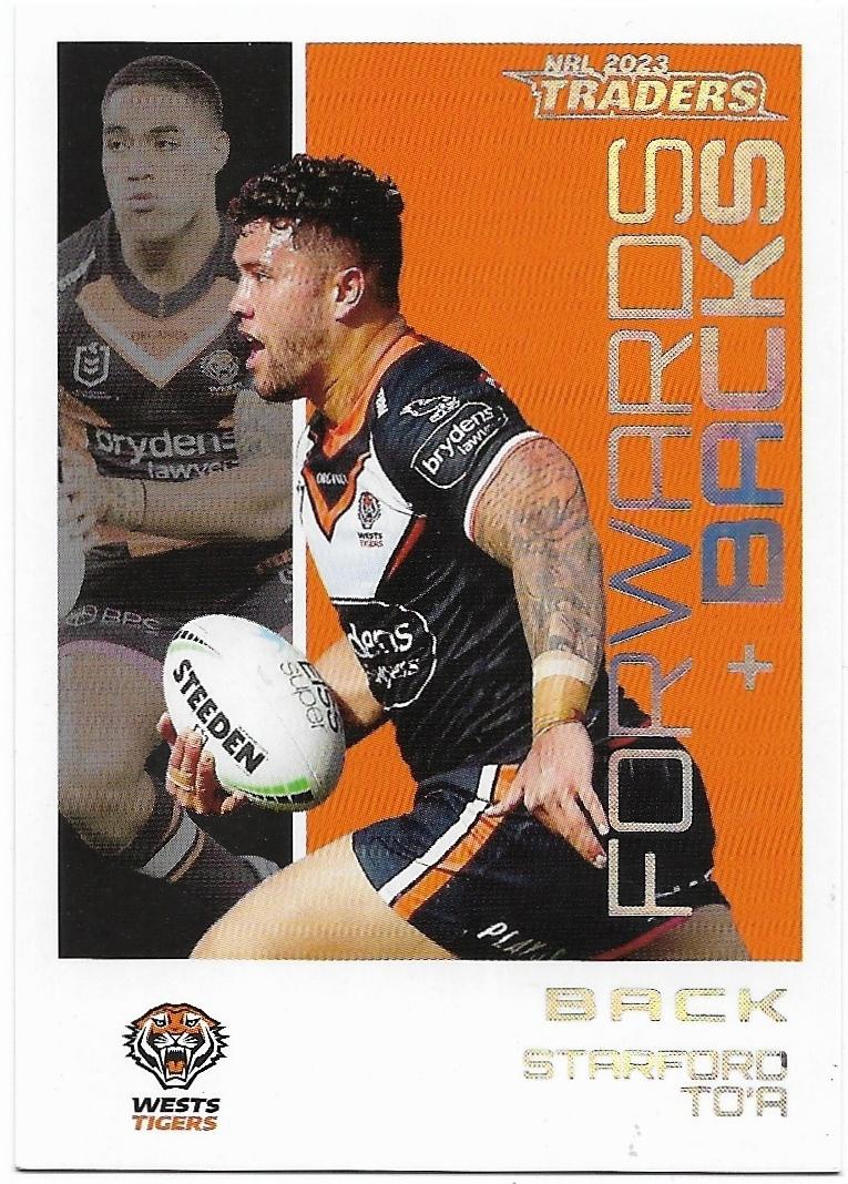 2023 Nrl Traders Titanium Forwards & Backs Parallel (FBP32) Stardford To’a Wests Tigers