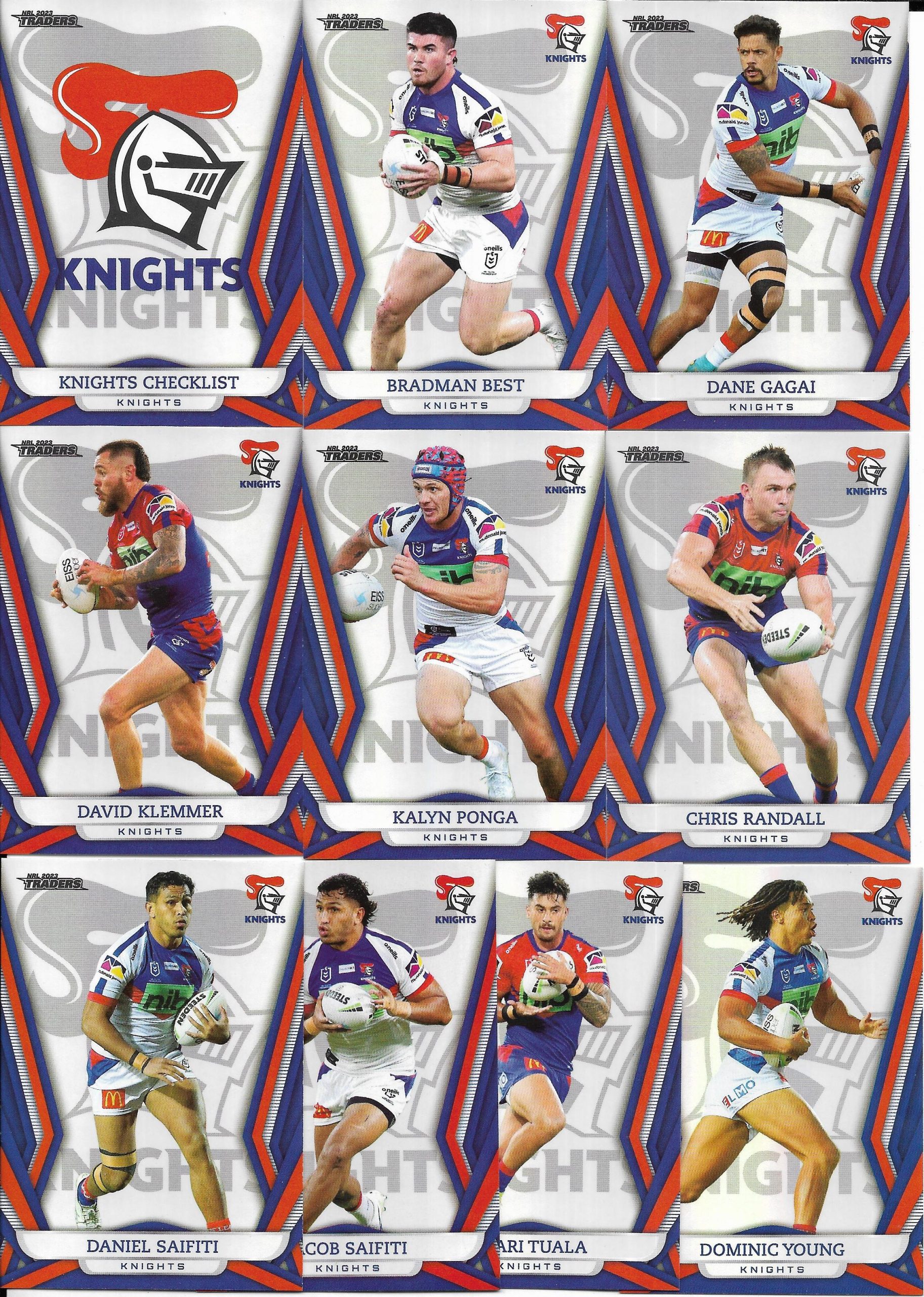 2023 Nrl Traders Titanium Pearl Parallel Specials Set (10 Cards) – Knights