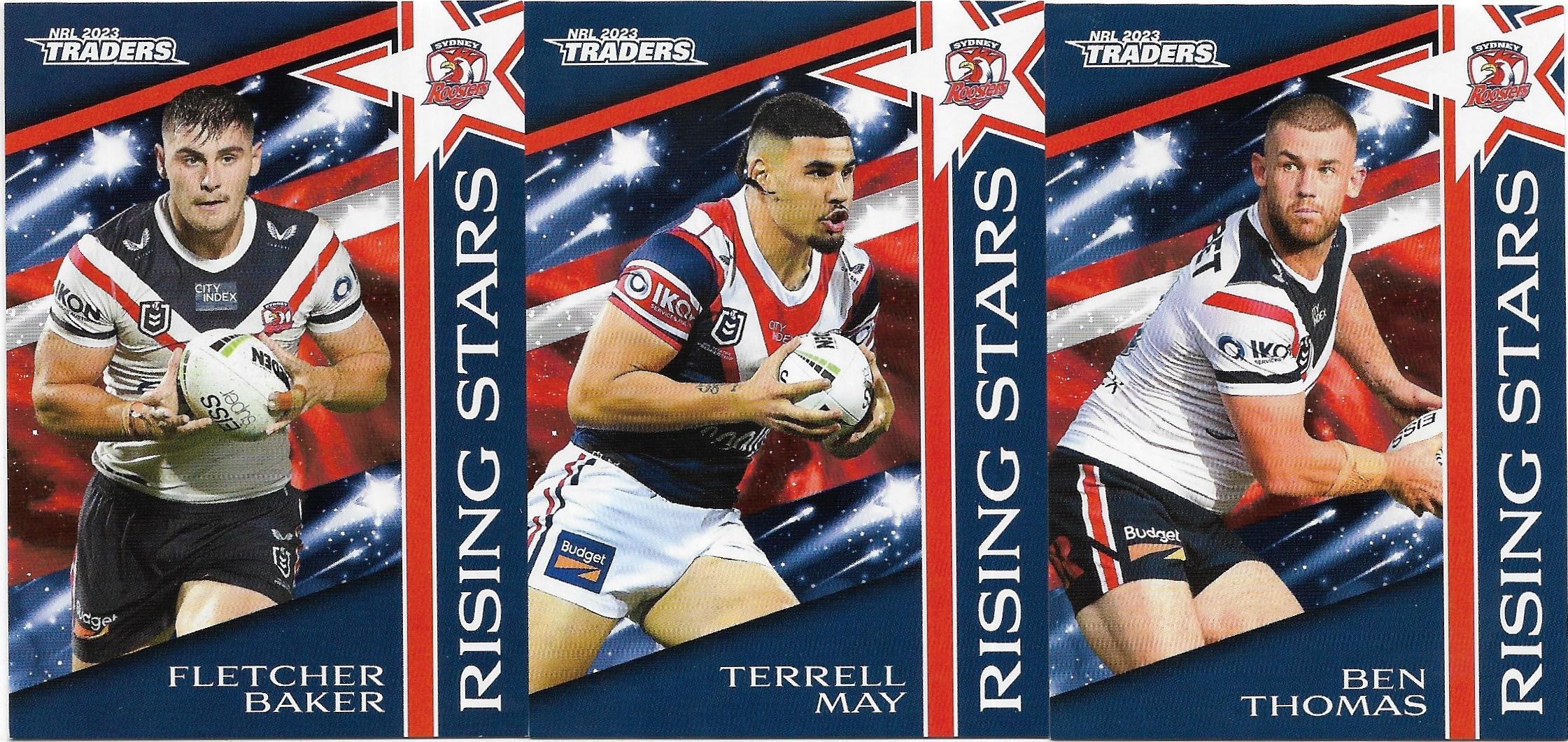 2023 Nrl Traders Titanium Rising Stars 3 Card Team Set – Roosters