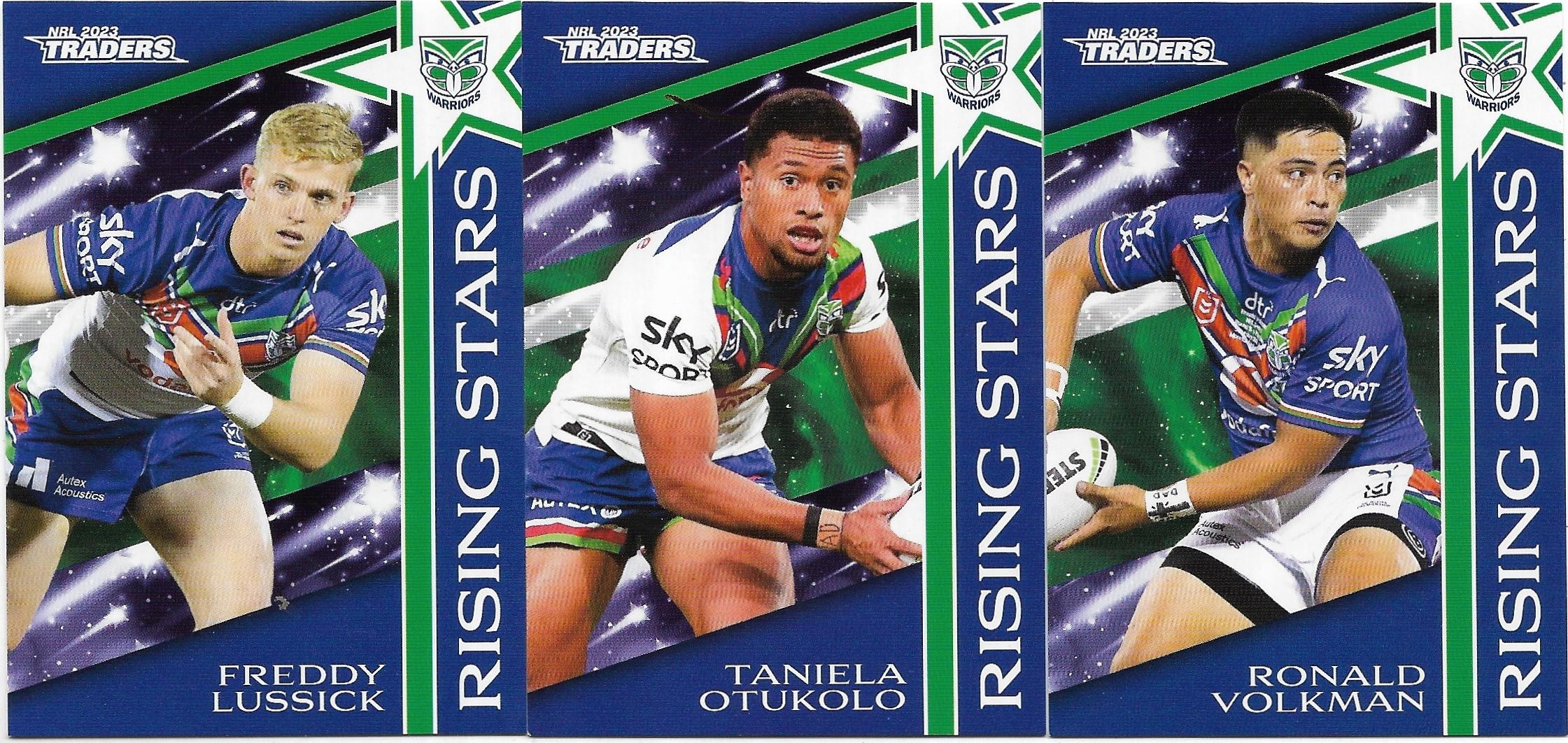 2023 Nrl Traders Titanium Rising Stars 3 Card Team Set – Warriorrs