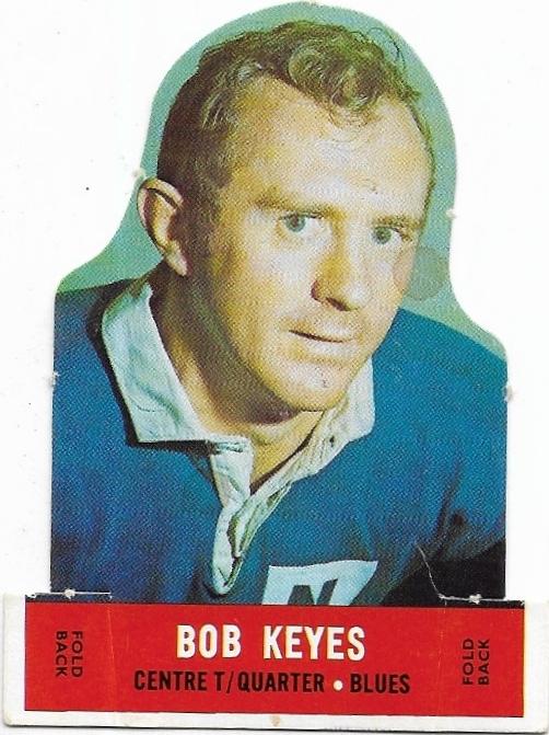 1969 Scanlens Rugby League Die Cut Bob Keyes Blues