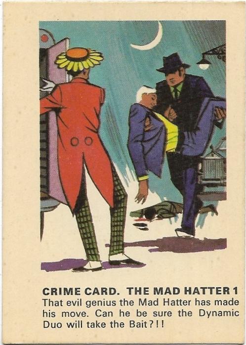 1966 Batman Weeties & Rice Krinkles – The Mad Hatter 1 – Crime Card