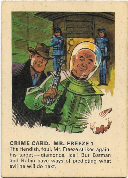 1966 Batman Weeties & Rice Krinkles – Mr Freeze 1 – Crime Card