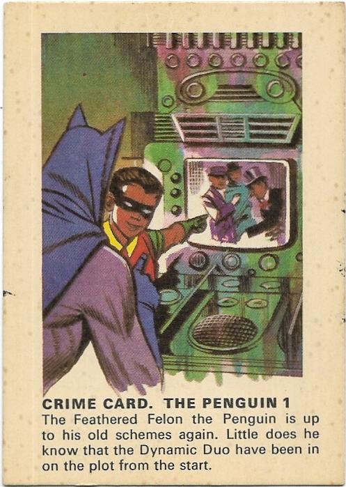 1966 Batman Weeties & Rice Krinkles – The Penguin 1 – Crime Card
