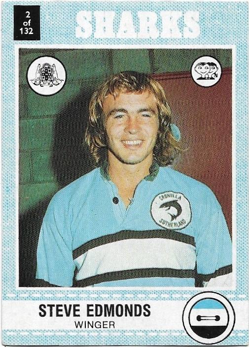 1977 Scanlens Rugby League (2) Steve Edmonds Sharks
