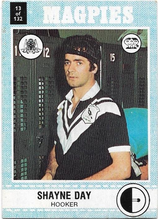 1977 Scanlens Rugby League (13) Shayne Day Magpies