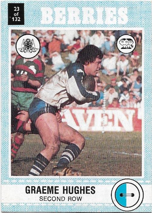 1977 Scanlens Rugby League (23) Graeme Hughes Berries