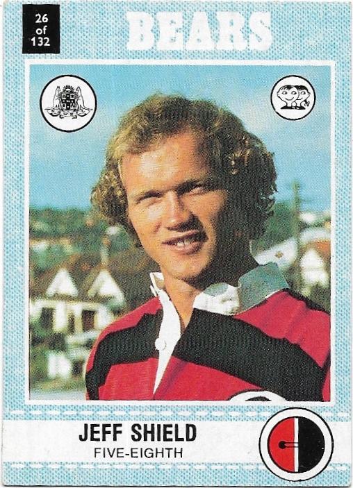 1977 Scanlens Rugby League (26) Jeff Shield Bears