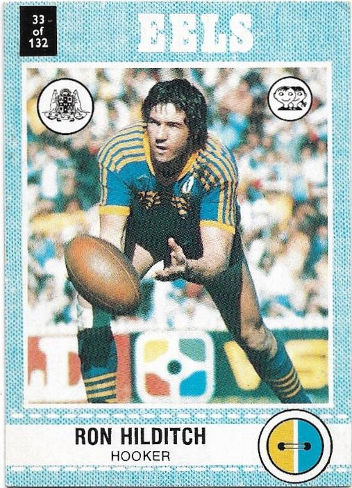 1977 Scanlens Rugby League (33) Ron Hilditch Eels