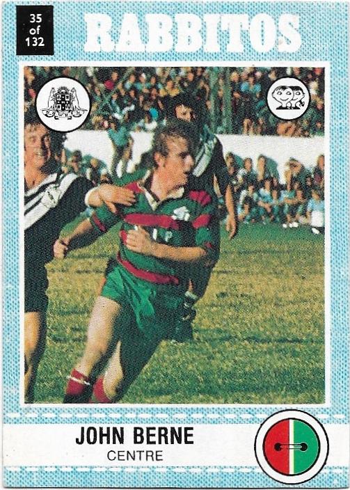 1977 Scanlens Rugby League (35) John Berne Rabbitos