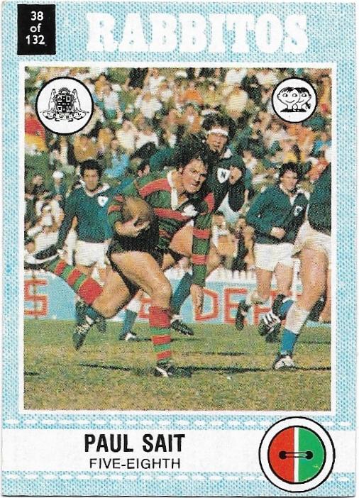 1977 Scanlens Rugby League (38) Paul Sait Rabbitos