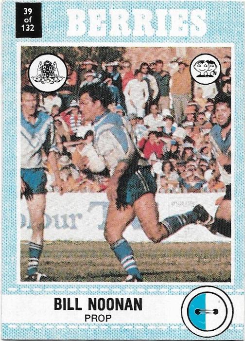 1977 Scanlens Rugby League (39) Bill Noonan Berries