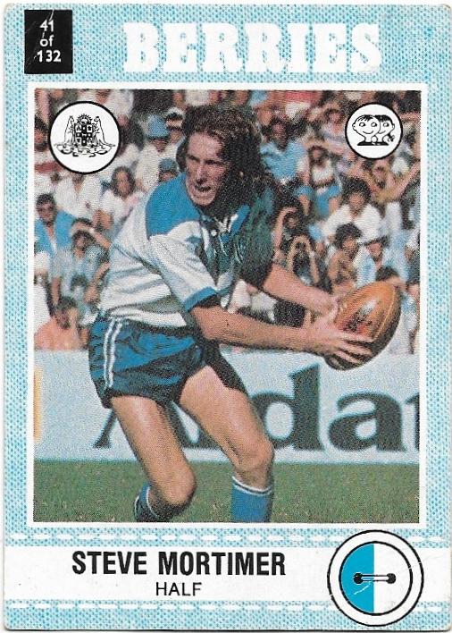 1977 Scanlens Rugby League (41) Steve Mortimer Berries