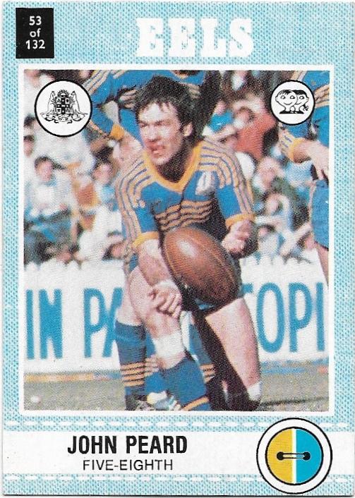 1977 Scanlens Rugby League (53) John Peard Eels