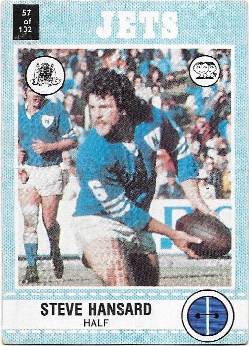 1977 Scanlens Rugby League (57) Steve Hansard Jets
