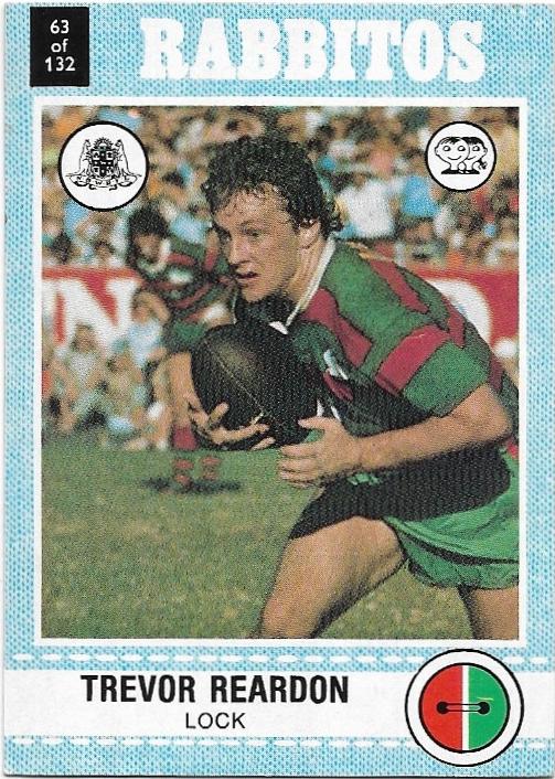 1977 Scanlens Rugby League (63) Trevor Reardon Rabbitos