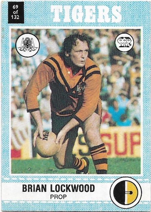 1977 Scanlens Rugby League (69) Brian Lockwood Tigers