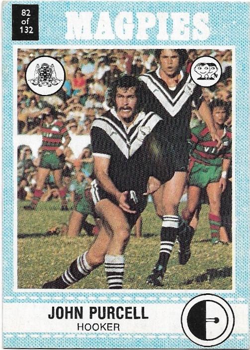1977 Scanlens Rugby League (82) John Purcell Magpies
