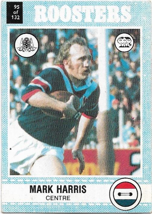 1977 Scanlens Rugby League (95) Mark Harris Roosters